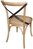Bolero Holzstuhl mit gekreuzter Rückenlehne natur - 2 Stück Sitzhöhe 470mm -