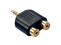 LINDY Audioadapter 2xRCA/3.5mm f/m vergoldet