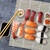Relaxdays Sushi Set, Bambus, 2 Sushimatten, Dampfgarer, 20 Paar Essstäbchen, Reislöffel, Reisspatel, Sushimaker, natur
