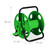 Relaxdays Schlauchtrommel, für 30 m 1/2" Schlauch, Stahl, Kunststoff, Schlauchhalter, HBT: 38 x 42 x 31 cm, grün/schwarz