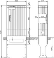 Säule BH4 4 Einbaueinh. E-Cu 30x6mm SK155A