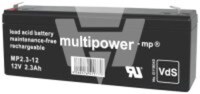Multipower Blei-Akku MP2,3-12 MP2,3-12 Pb 12V / 2,3Ah VdS-Nr.G119040, Faston 4,8