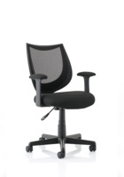 Camden Mesh Chair with Arms Black