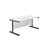 Jemini Rectangular Single Upright Cantilever Desk 1600x800x730mm White/Black KF810927