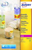 Avery Laser High Visibility Mini Removable Label 38x21mm 65 Pe(Pack 1625 Labels)