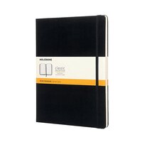 Moleskine Ruled Hardcover Notebook Extra Large Black QP090