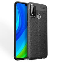 NALIA Handy Hülle für Huawei P smart 2020, Leder Look Silikon Cover Case Bumper