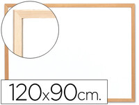 Pizarra blanca q-connect melamina marco de madera 120x90 cm