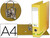 Archivador de Palanca Liderpapel A4 Color System Forrado Sin Rado Lomo 80Mm Amarillo Compresor Metalico