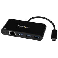 USB-C ADAPTER TO ETHERNET USB-C to Ethernet Adapter with 3-Port USB 3.0 Hub and Power Delivery, Wired, USB, Ethernet, 5000 Mbit/s,