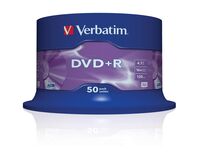 DVD+R 16X 4.7GB Branded Matt Silver,50 Pack Lege dvd's