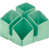 Schreibtischköcher Scala mit 4 Fächern und Kartenständer jade grün