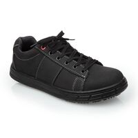 Slipbuster Safety Trainers Made of Nubuck Leather - Slip Resistant in Black - 43