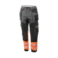 HI VIS 2TONE TROUSERS ORG/BLK 40S