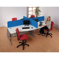 Busyscreen® clamp on desk curved top desk partition screens