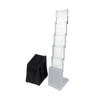 Floorstanding Leaflet Stand / Folding Leaflet Stand "Toca" 5-Section A4