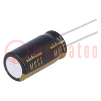 Capacitor: electrolytic; THT; 220uF; 50VDC; Ø16x25mm; Pitch: 7.5mm