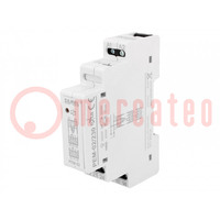 Relay: installation; monostable; DPDT; Ucoil: 230VAC; 90x17.5x66mm