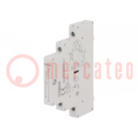 Acc.voor relais: hulpcontacten; NO x2; max.250VAC; 9x90x65mm; zij
