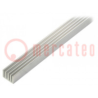 Heatsink: extruded; grilled; natural; L: 1000mm; W: 19mm; H: 14mm