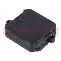 Enclosure: junction box; X: 44.5mm; Y: 57mm; Z: 12mm; black