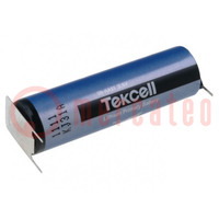 Battery: lithium; 3.6V; AA; 2400mAh; non-rechargeable; for PCB