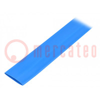 Heat shrink sleeve; glueless,flexible; 2: 1; 19mm; L: 10m; blue