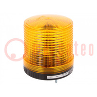 Signaller: lighting; flashing light; amber; S100; 24VDC; IP44; ABS