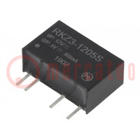 Converter: DC/DC; 3W; Uin: 10.8÷13.2V; Uout: 5VDC; Iout: 600mA; SIP7