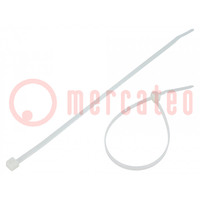 Cable tie; L: 180mm; W: 3.6mm; polyamide; 177N; natural; Ømax: 42mm