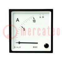 Amperímetro; para panel; I AC: 0÷40A; True RMS; Clase: 1,5; 50÷60Hz