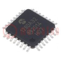 IC: AVR microcontroller; TQFP32; 1.8÷5.5VDC; Cmp: 3; AVR128; AVR-DA
