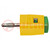 Laboratory clamp; yellow-green; 70VDC; 16A; screw; nickel; L: 48mm