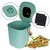 HMF Nachhaltiger Biomülleimer Küche, Geruchsdichter Komposteimer mit Deckel, 6 Liter, Grün