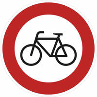 Für Radfahrer verboten Verkehrsschild, Alu, 20 cm