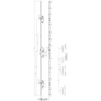 Produktbild zu KFV többpontos zár BS 2300 DIN,DM35,U előlap24x6,3mm, horganyzott ezüst