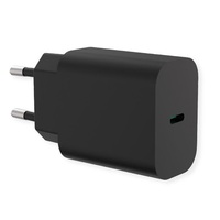VALUE Fali töltő, 1x USB-C, 25W, fekete