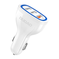 DUDAO© CHARGEUR VOITURE 3X PORTS USB 18W CHARGE RAPIDE 3.0 R7S WHITE