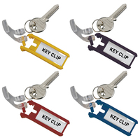 Schlüsselanhänger Key Clip, mit Beschriftungsfeld, farbig sortiert