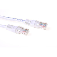 ACT Witte 5 meter U/UTP CAT6A patchkabels met RJ45 connectoren