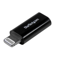 StarTech.com Zwarte Apple 8-polige Lightning-connector naar Micro USB-adapter voor iPhone / iPod / iPad