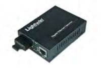 Lightwin LWC 10/100/1000 MM SC Netzwerk Medienkonverter 1000 Mbit/s Multi-Modus Schwarz