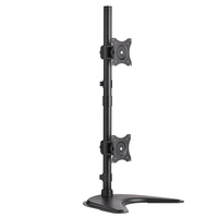 Tripp Lite DDR1527SDC Dual Vertical Flat-Screen Desk Stand/Clamp Mount, 15 in. to 27 in. Flat-Screen Displays