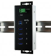 EXSYS EX-1187HMVS-WT hub de interfaz USB 3.2 Gen 1 (3.1 Gen 1) Type-B 5000 Mbit/s Negro
