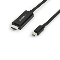 StarTech.com 10ft (3m) Mini DisplayPort to HDMI Cable - 4K 30Hz Video - mDP to HDMI Adapter Cable - Mini DP or Thunderbolt 1/2 Mac/PC to HDMI Monitor/Display - mDP to HDMI Conve...
