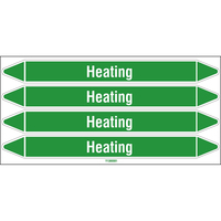 Brady HEATING 250X26CARD-T1-P03 selbstklebendes Etikett Rechteck Permanent Grün, Weiß