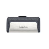 SanDisk Drive USB Ganda Ultra Tipe-C 256 GB lecteur USB flash 256 Go USB Type-A / USB Type-C 3.2 Gen 1 (3.1 Gen 1) Gris, Argent
