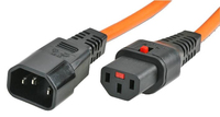IEC LOCK PC951 Stromkabel Orange 0,5 m C14-Koppler C13-Koppler