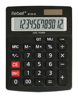 Rebell 8118-12 kalkulator Pulpit Wyświetlacz kalkulatora Czarny