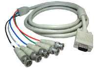 Cables Direct SS-090 video cable adapter 2 m VGA (D-Sub) 5 x BNC Grey